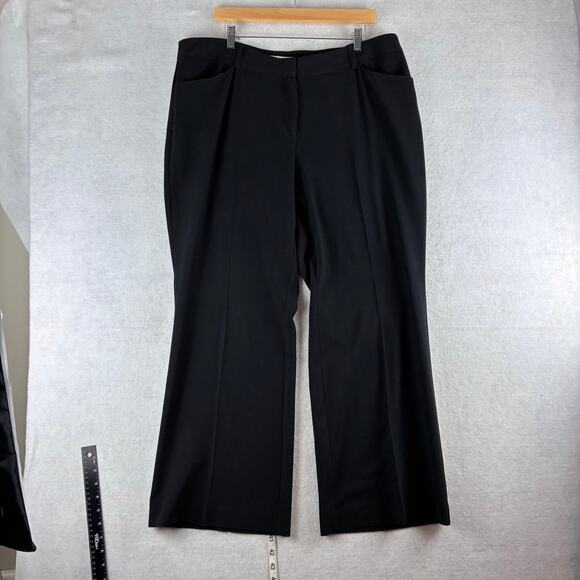 Chico's Pants - Chico's Wide Leg Dress Pants Women's 3/XL Short Black Stretch Career Office READ